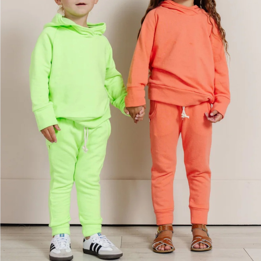 Childhoods Set of 2 Hoodies NWT Kids Neon Green and Orange Hooded Sweatshirts